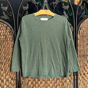 Zara Cotton Green Boys’ Shirt Long Sleeve Size 9